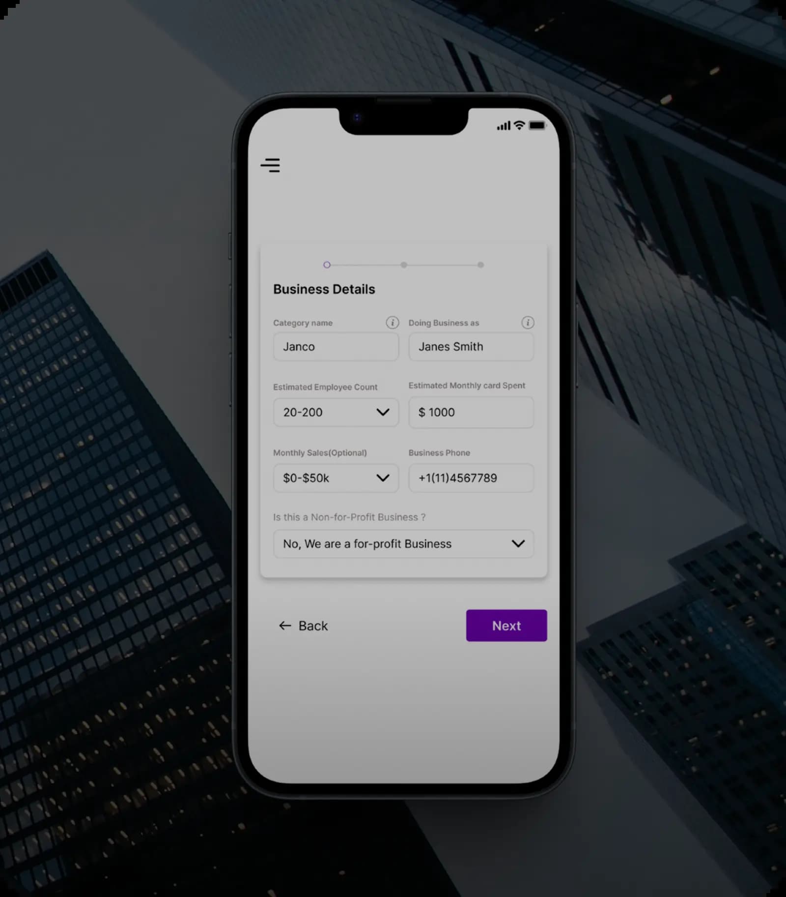 Financial Service Provider Card